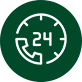 Round-the-clock availability symbol